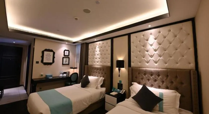 Bed in Xana Hotelle Shaghai Hongqiao Hub National Exhibition Center Qibao Lianming Road