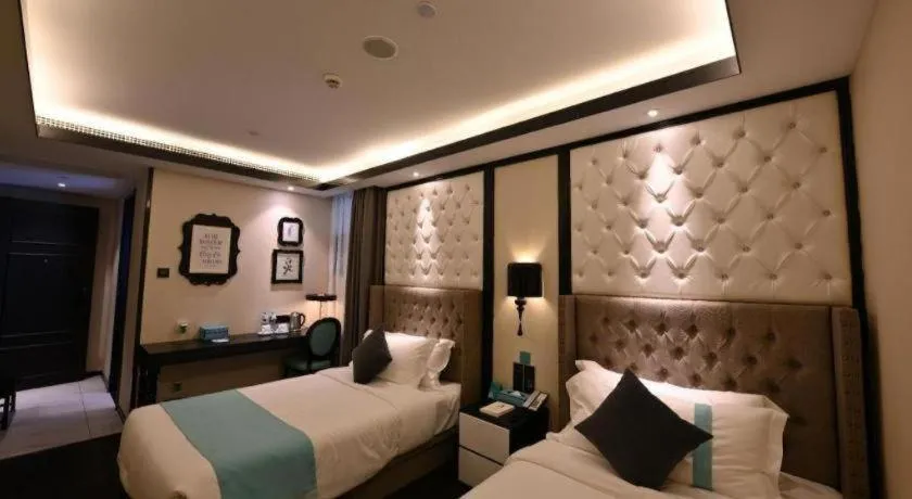Bed in Xana Hotelle Shaghai Hongqiao Hub National Exhibition Center Qibao Lianming Road