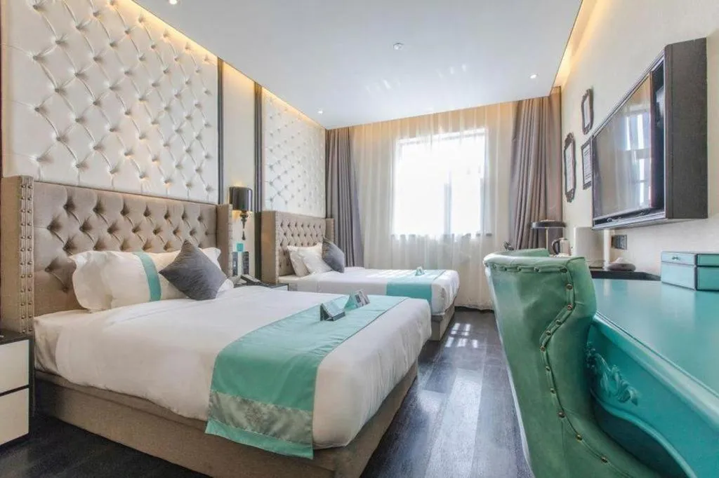 Bed in Xana Hotelle Shaghai Hongqiao Hub National Exhibition Center Qibao Lianming Road