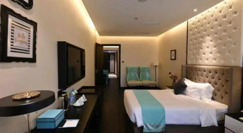 Bed in Xana Hotelle Shaghai Hongqiao Hub National Exhibition Center Qibao Lianming Road