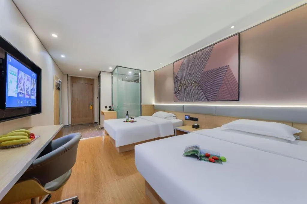 Bed in IU Hotel·Jiayuguan People's Shopping Mall