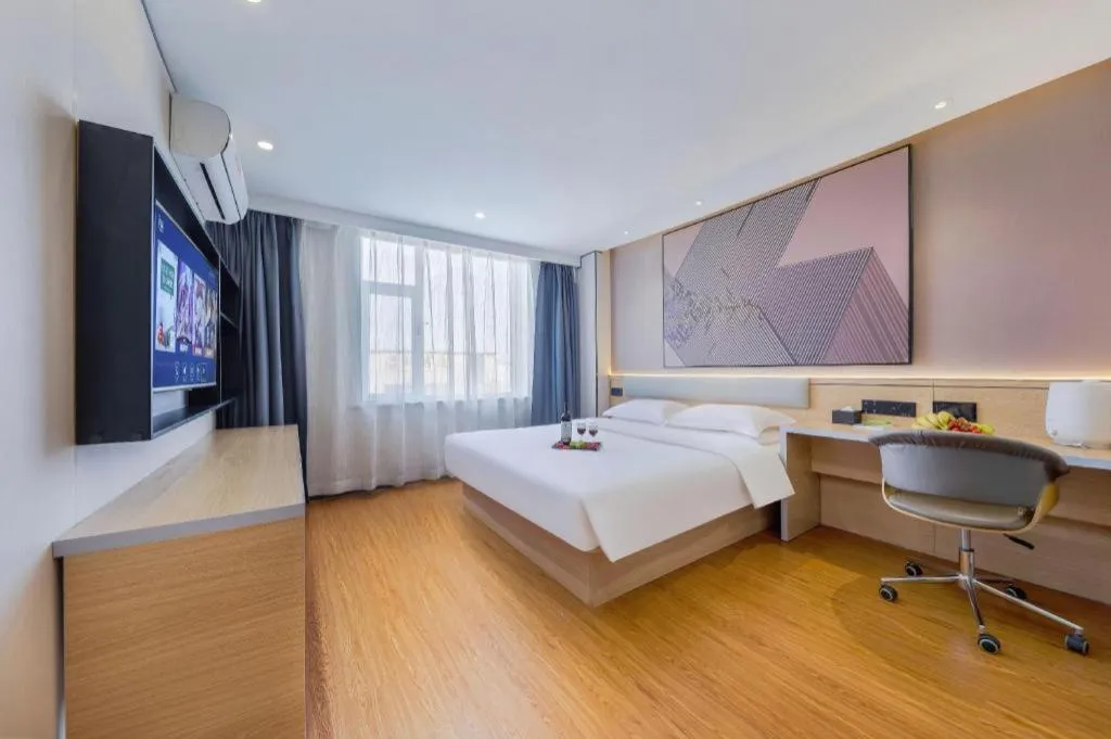 Bed in IU Hotel·Jiayuguan People's Shopping Mall