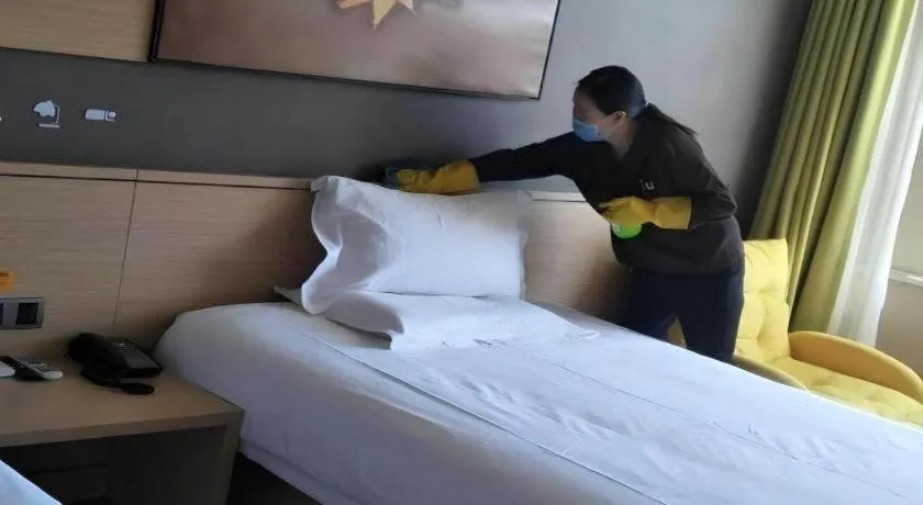 Bed in IU Hotel·Jiayuguan People's Shopping Mall