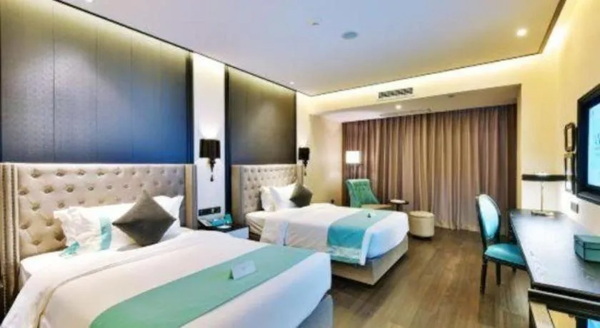 Bed in Xana Hotelle Chengdou Xindu Sanhechang Metro Station