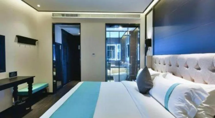 Bed in Xana Hotelle Chengdou Xindu Sanhechang Metro Station