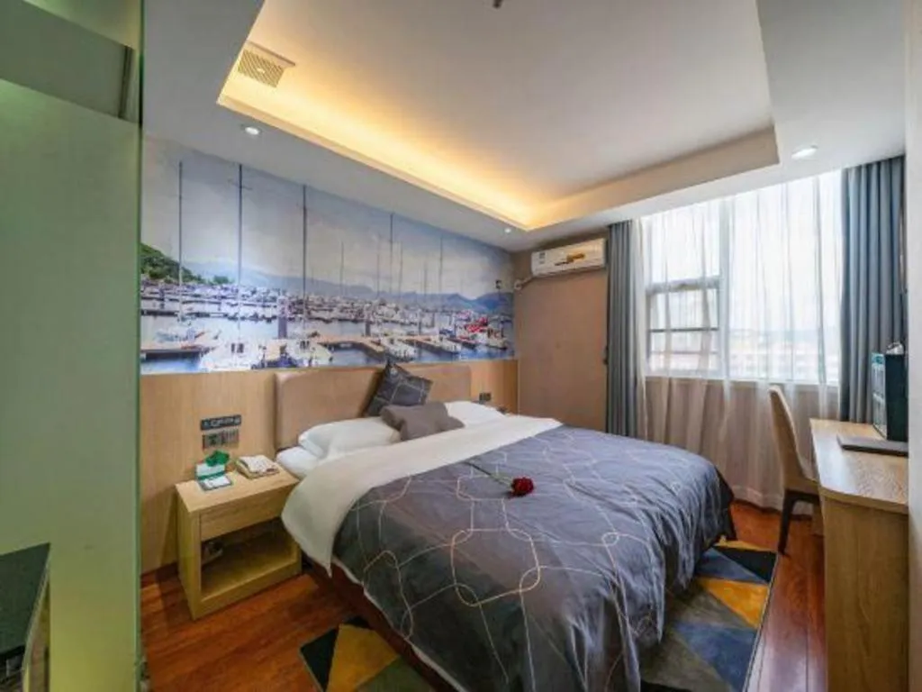 Bed in Chonpines Hotel Shenzhen Gongming Honghuashan Metro Station