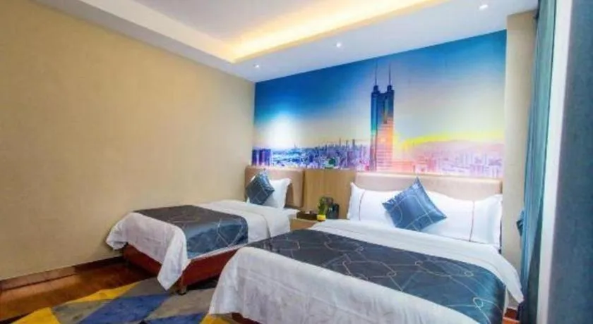 Bed in Chonpines Hotel Shenzhen Gongming Honghuashan Metro Station