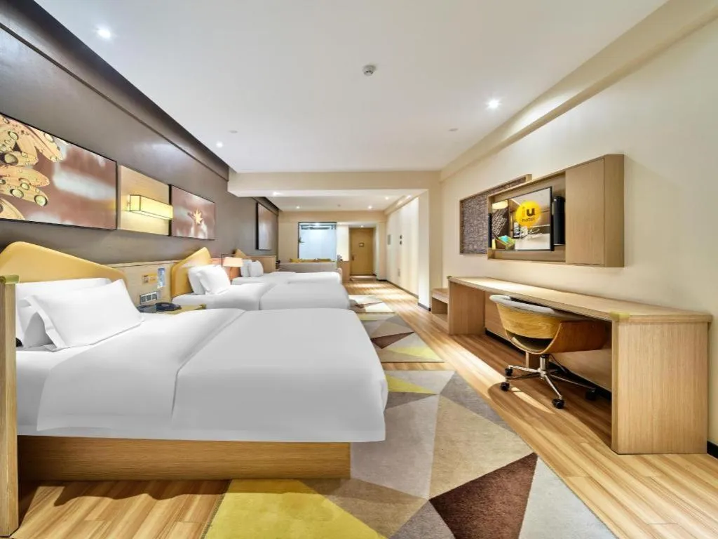 Bed in IU Hotel Baoding Yuhua East Road Passenger Center