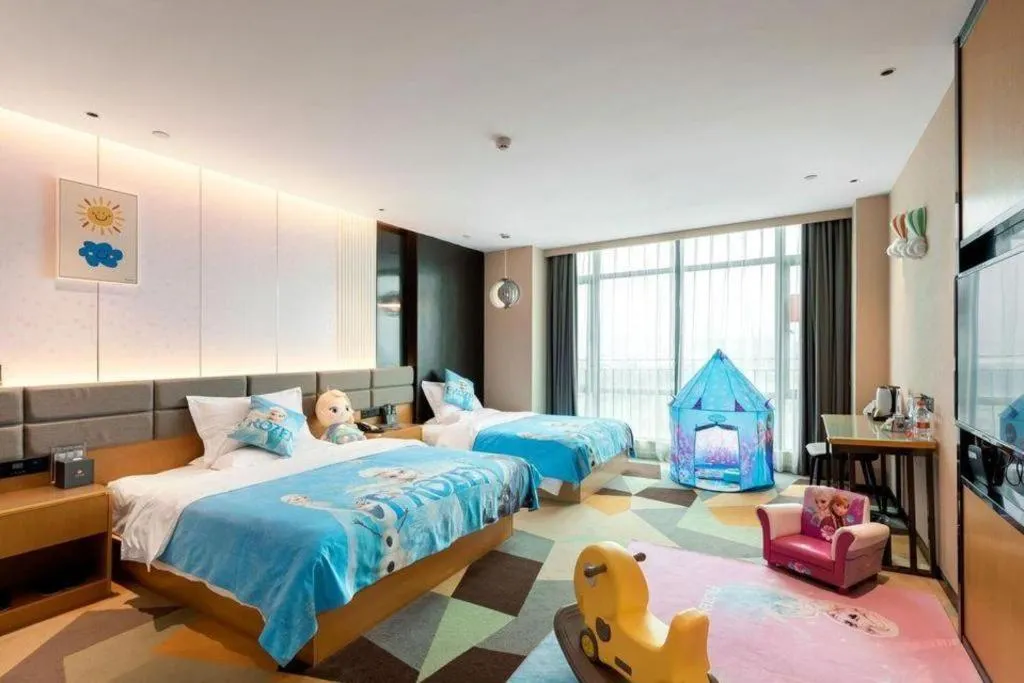 Bed in Chonpines Hotel Guangzhou Sunac Cultural and Tourism City Shiling