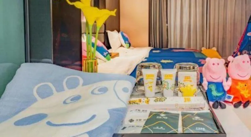 Bed in Chonpines Hotel Guangzhou Sunac Cultural and Tourism City Shiling