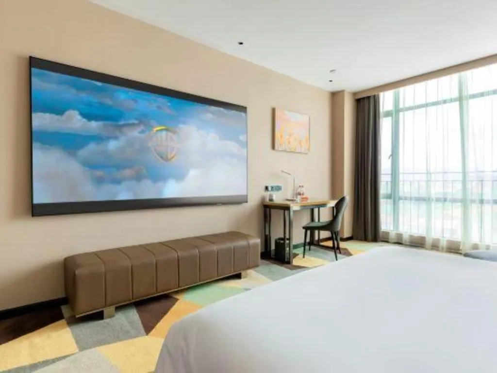Bed in Chonpines Hotel Guangzhou Sunac Cultural and Tourism City Shiling