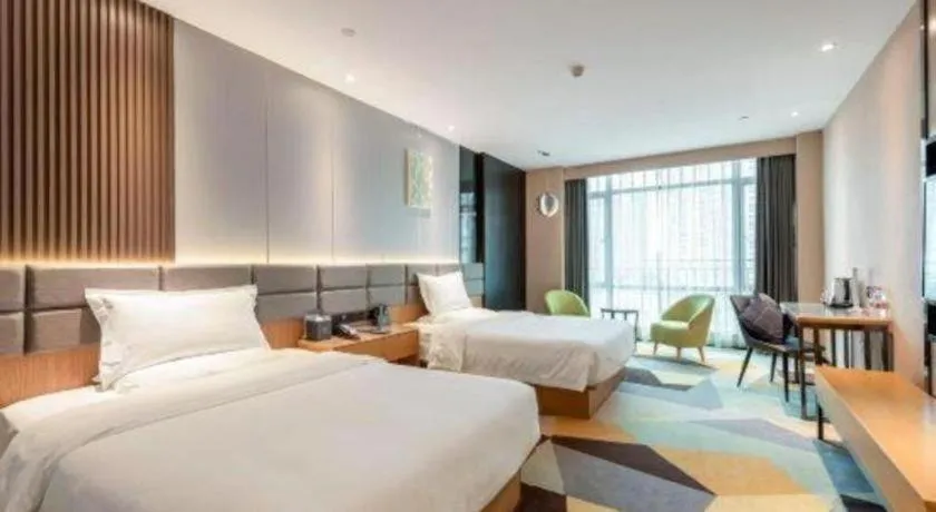 Bed in Chonpines Hotel Guangzhou Sunac Cultural and Tourism City Shiling