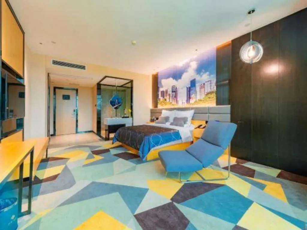 Bed in Chonpines Hotel Guangzhou Sunac Cultural and Tourism City Shiling