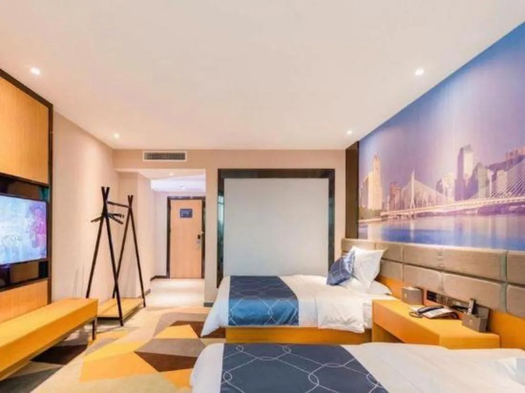 Bed in Chonpines Hotel Guangzhou Sunac Cultural and Tourism City Shiling