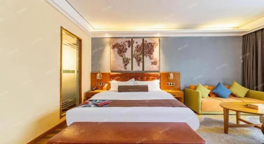 Bed in James Joyce Coffetel Guangyuan High-Speed Railway Station Dongba Municipal Government