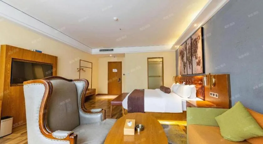 Bed in James Joyce Coffetel Guangyuan High-Speed Railway Station Dongba Municipal Government