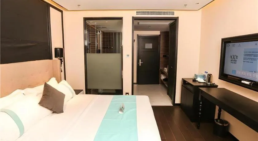 Bed in Xana Hotelle·Ji'nan Hi-tech Zone Century Avenue Tangye