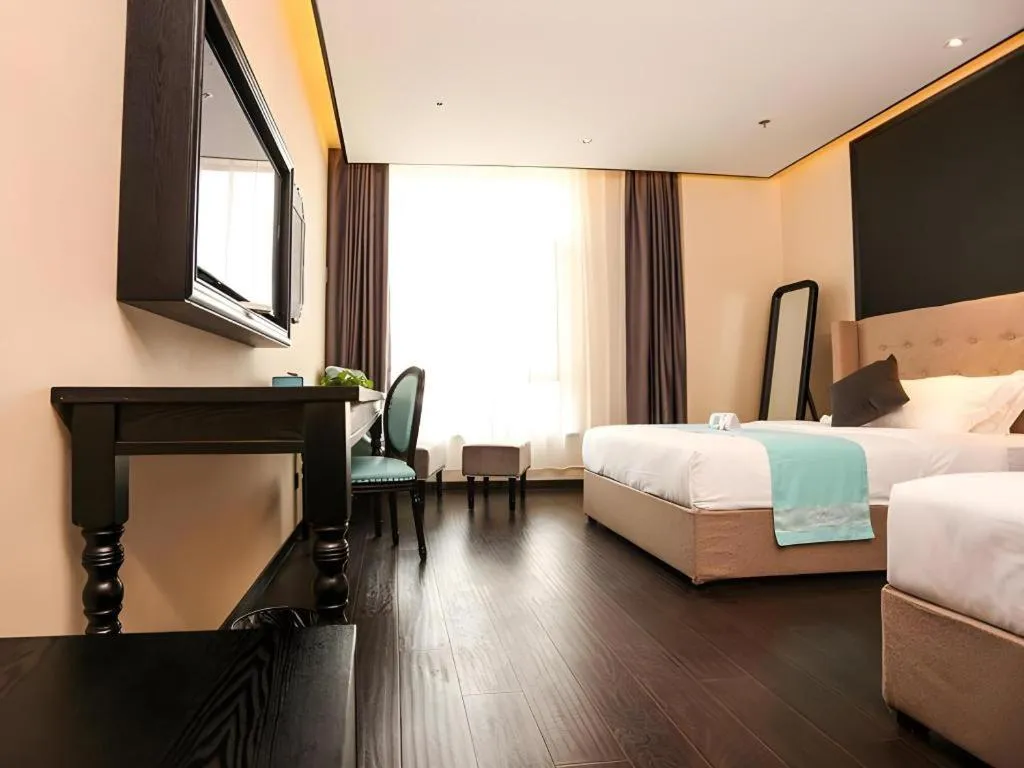 Bed in Xana Hotelle·Ji'nan Hi-tech Zone Century Avenue Tangye