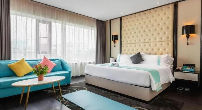 Bed in Xana Hotelle·Guangzhou Shangxiajiu Yongqingfang Changshou Road Metro Station