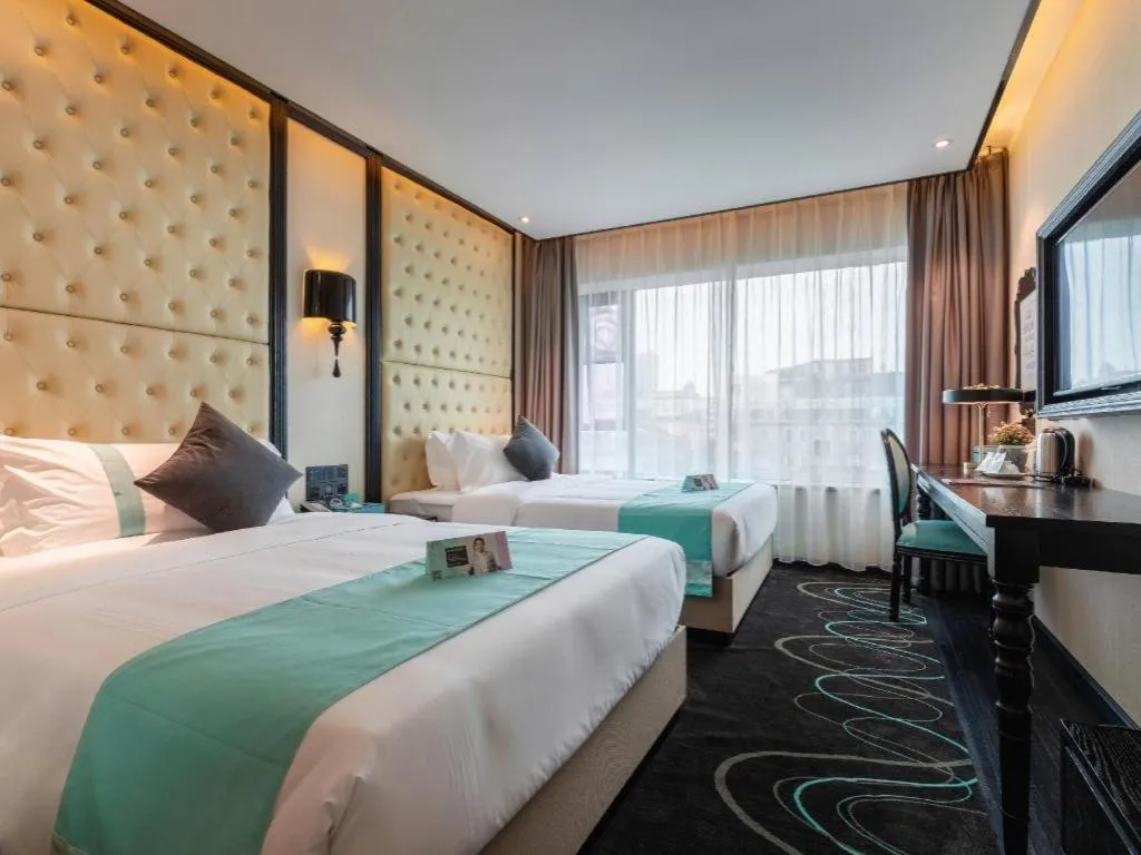 Bed in Xana Hotelle·Guangzhou Shangxiajiu Yongqingfang Changshou Road Metro Station