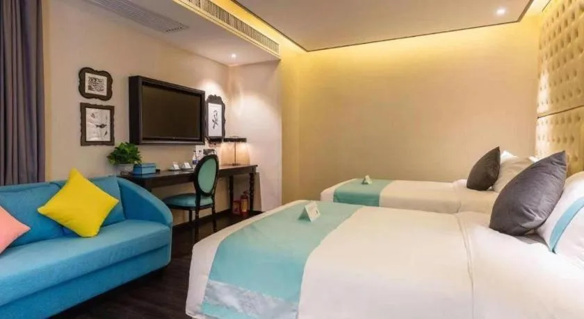 Bed in Xana Hotelle·Guangzhou Shangxiajiu Yongqingfang Changshou Road Metro Station