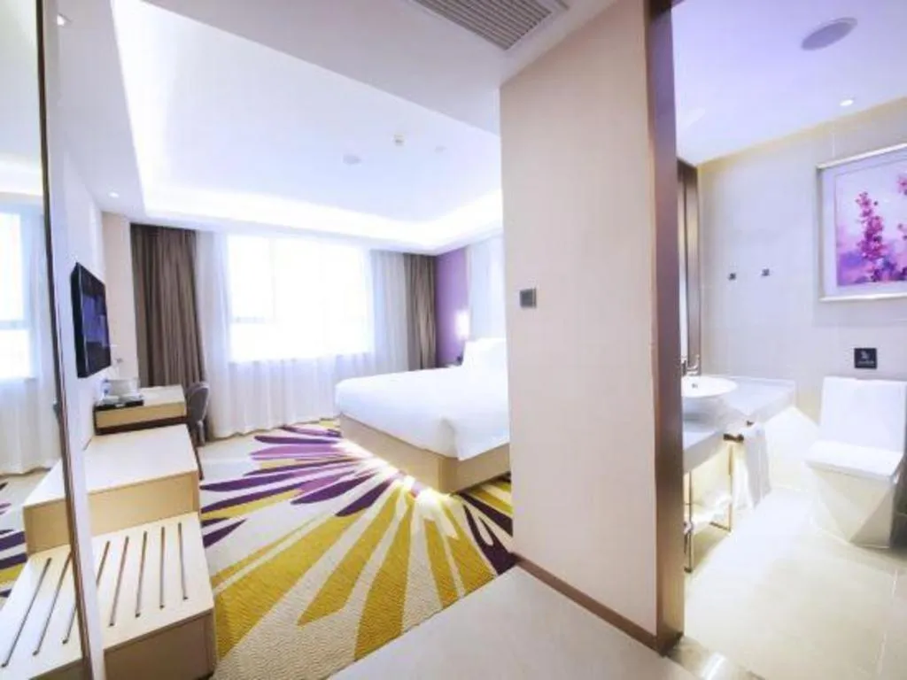 Bed in Lavande Hotel·Heyuan Bavaria