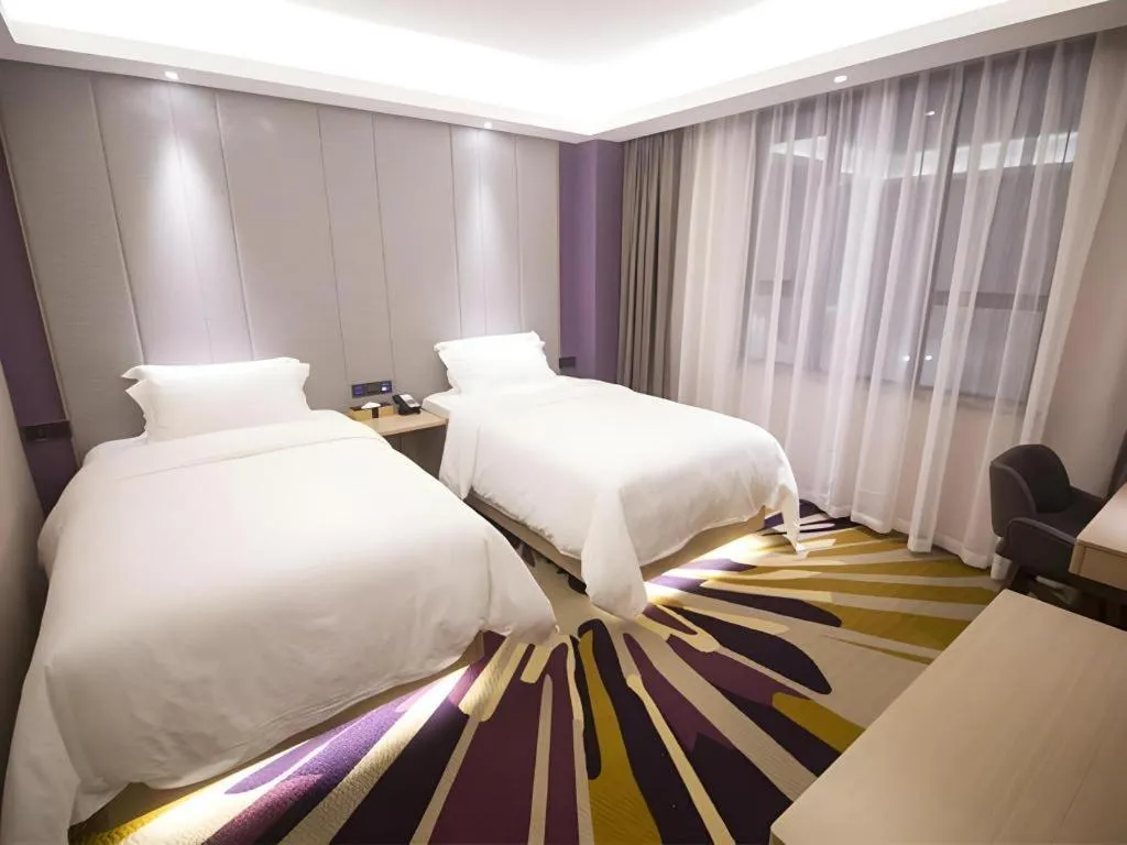 Bed in Lavande Hotel·Heyuan Bavaria