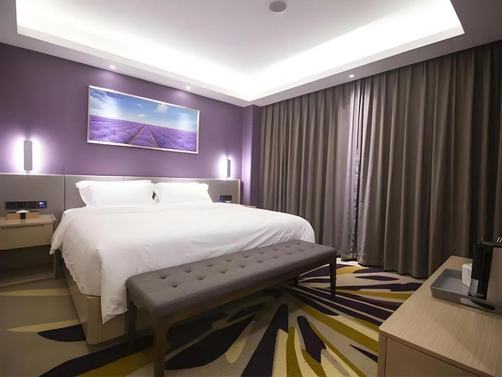 Bed in Lavande Hotel·Heyuan Bavaria