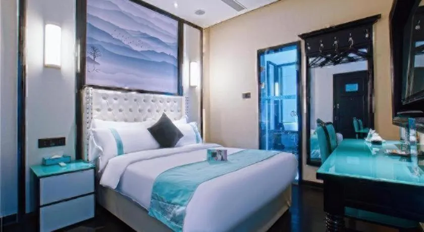 Bed in Xana Hotelle·Suzhou Shilu Shantang Street Scenic Spot