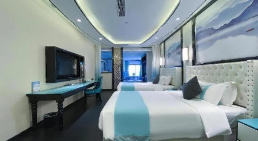 Bed in Xana Hotelle·Suzhou Shilu Shantang Street Scenic Spot