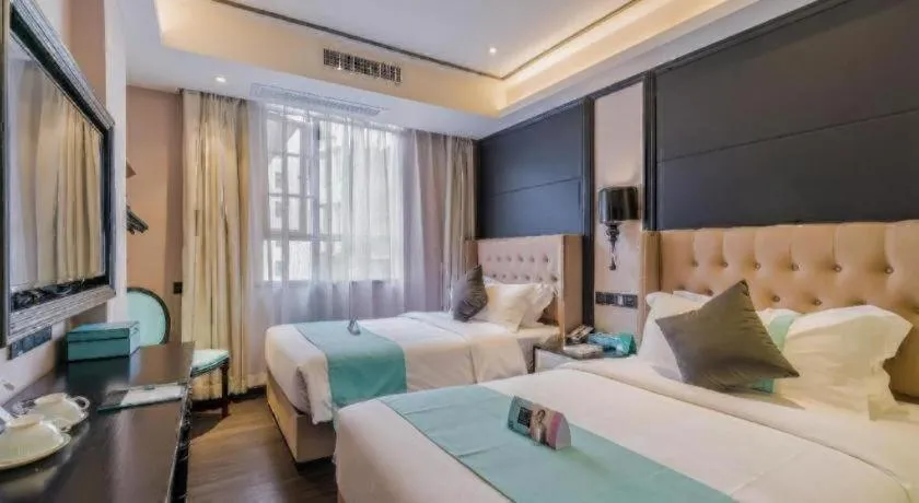 Bed in Xana Hotelle·Suzhou Shilu Shantang Street Scenic Spot
