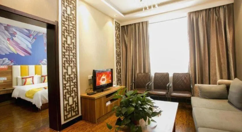 Bed in PAI Hotel Huayin Huashan Mountain Scenic Spot Ancient Street