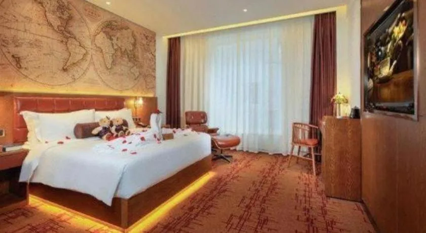 Bed in James Joyce Coffetel·Chadianzi Passenger Terminal Jinke Bei Road Metro Station