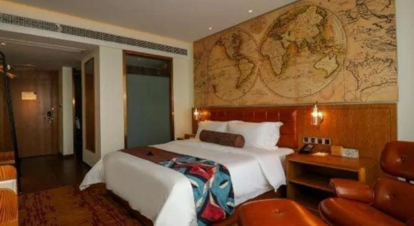 Bed in James Joyce Coffetel·Chadianzi Passenger Terminal Jinke Bei Road Metro Station