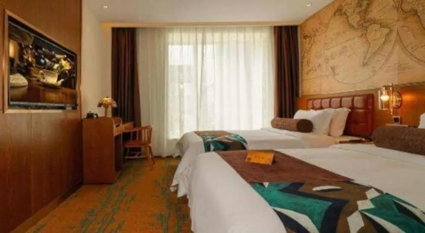 Bed in James Joyce Coffetel·Chadianzi Passenger Terminal Jinke Bei Road Metro Station