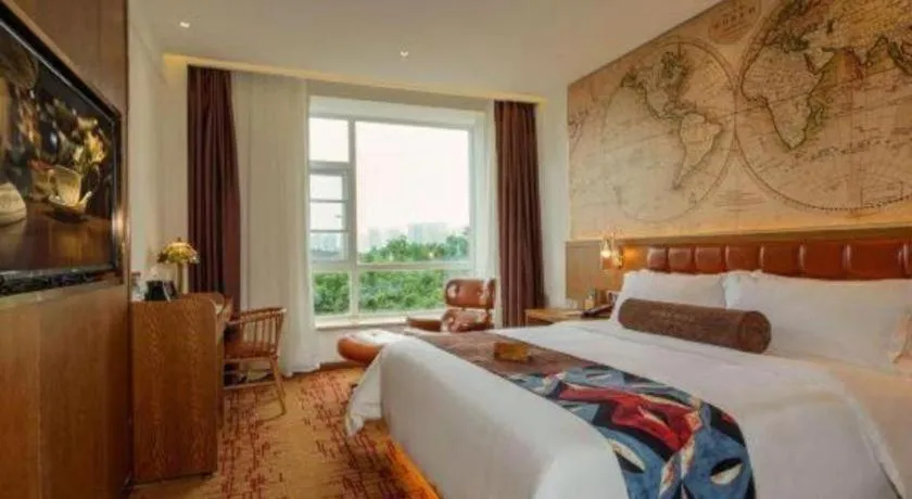 Bed in James Joyce Coffetel·Chadianzi Passenger Terminal Jinke Bei Road Metro Station