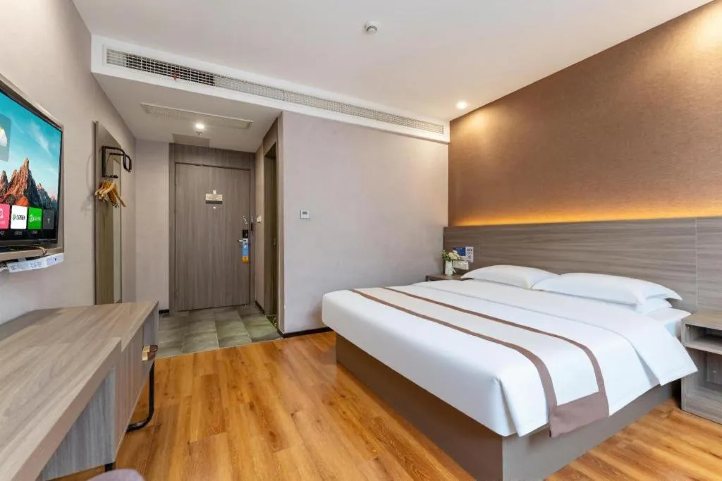 Bed in Jtour Inn Wuxi Meiyuan Kaiyuan Temple Metro