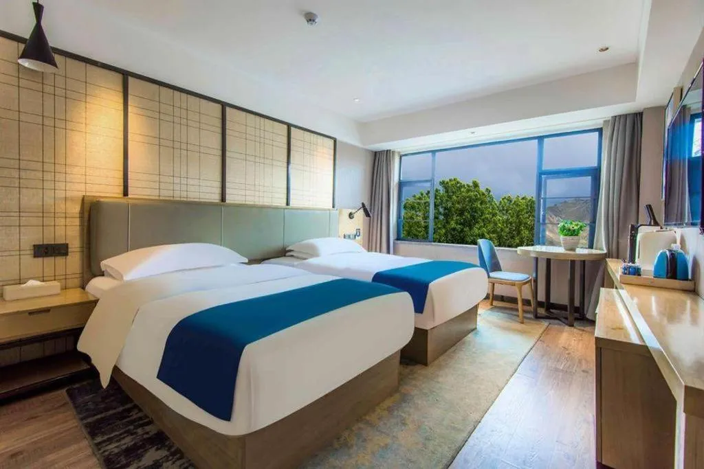 Bed in Echarm Hotel Lhasa Potala Palace