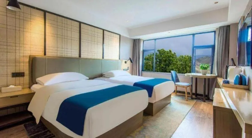 Bed in Echarm Hotel Lhasa Potala Palace