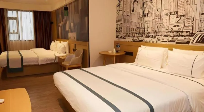 Bed in City Comfort Inn Guangzhou Shisanhang Shangxiajiu Pedestrian Street 1st Branch