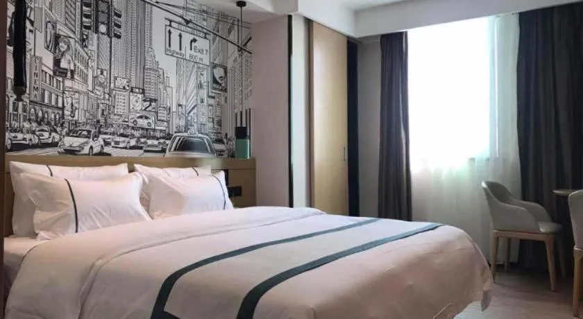 Bed in City Comfort Inn Guangzhou Shisanhang Shangxiajiu Pedestrian Street 1st Branch
