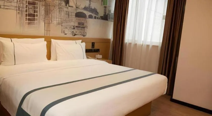 Bed in City Comfort Inn Guangzhou Shisanhang Shangxiajiu Pedestrian Street 1st Branch