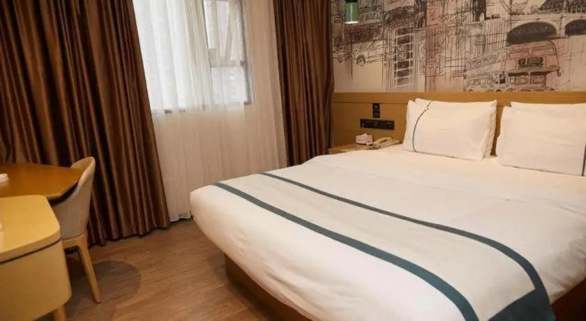 Bed in City Comfort Inn Guangzhou Shisanhang Shangxiajiu Pedestrian Street 1st Branch
