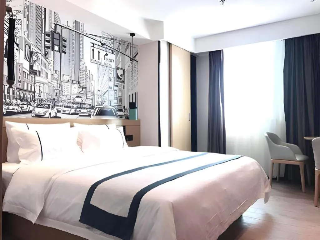 Bed in City Comfort Inn Guangzhou Shisanhang Shangxiajiu Pedestrian Street 1st Branch
