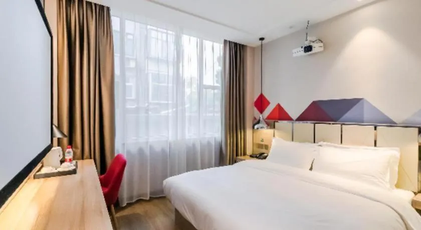 Bed in Borrman Hotel Tai'an Central Hospital Taishan Tianwai Village Hongmen