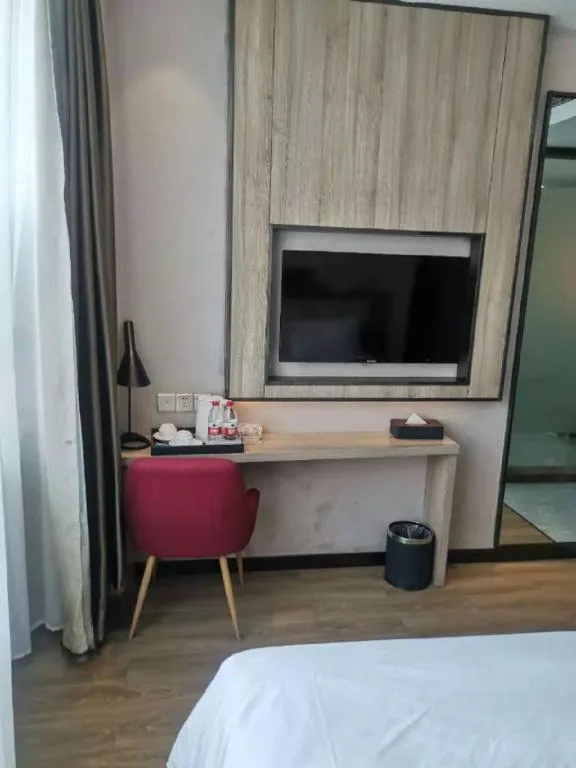 Bed in Borrman Hotel Tai'an Central Hospital Taishan Tianwai Village Hongmen