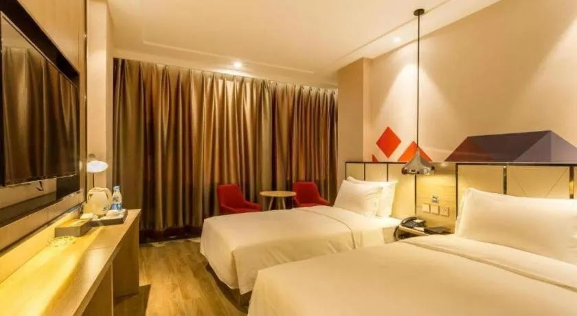 Bed in Borrman Hotel Tai'an Central Hospital Taishan Tianwai Village Hongmen