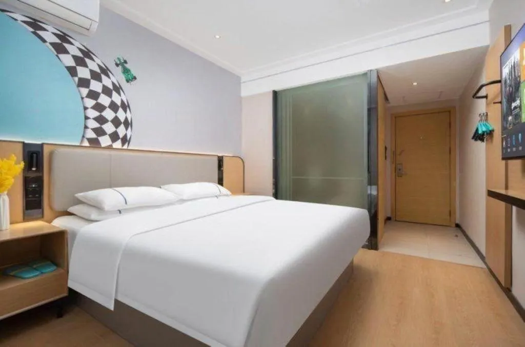 Bed in City Comfort Inn Wuhan Hankou Jiangtan