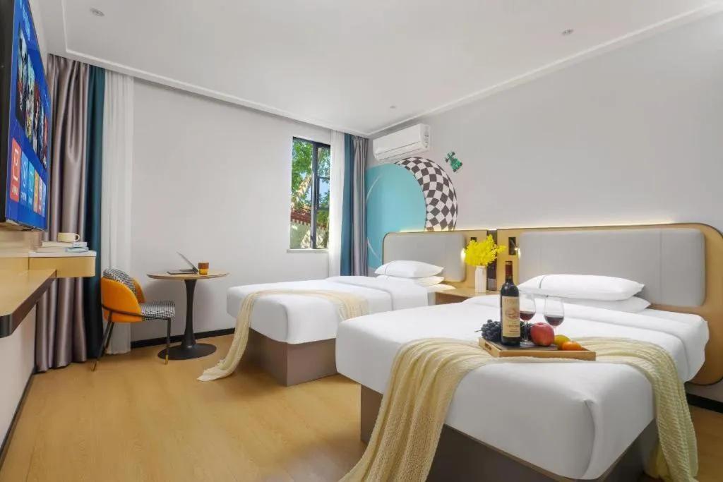 Bed in City Comfort Inn Wuhan Hankou Jiangtan