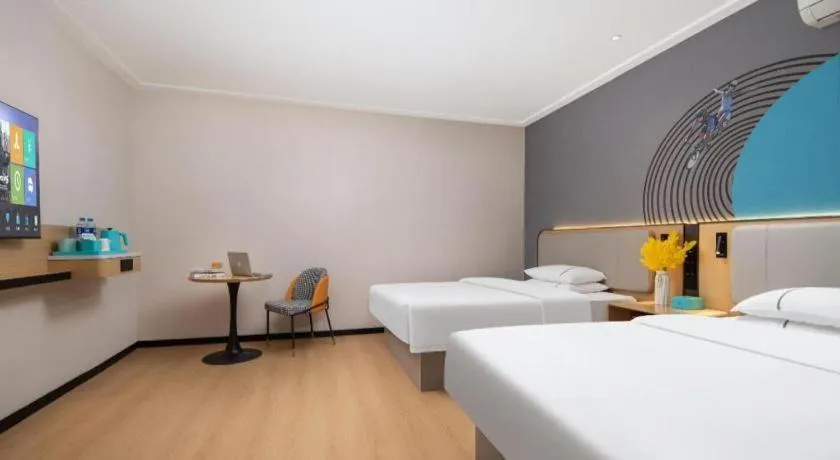 Bed in City Comfort Inn Wuhan Hankou Jiangtan